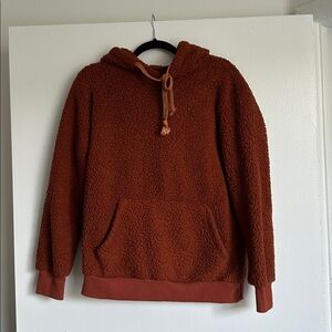 Cozy Orange Sherpa Hoodie